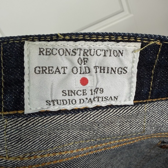 Studio D'Artisan SD-108 Relaxed Tapered Men's 32 (Fits 32.5/29.5) 15oz Denim - Picture 9 of 11